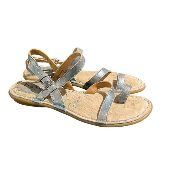 B.o.c blue metallic strapy sandals. Size 6 - Picture 6 of 7
